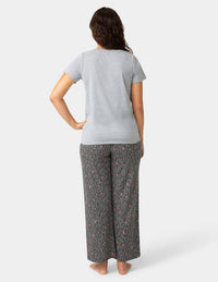 HUE Short Sleeve Embellished Pajama Set