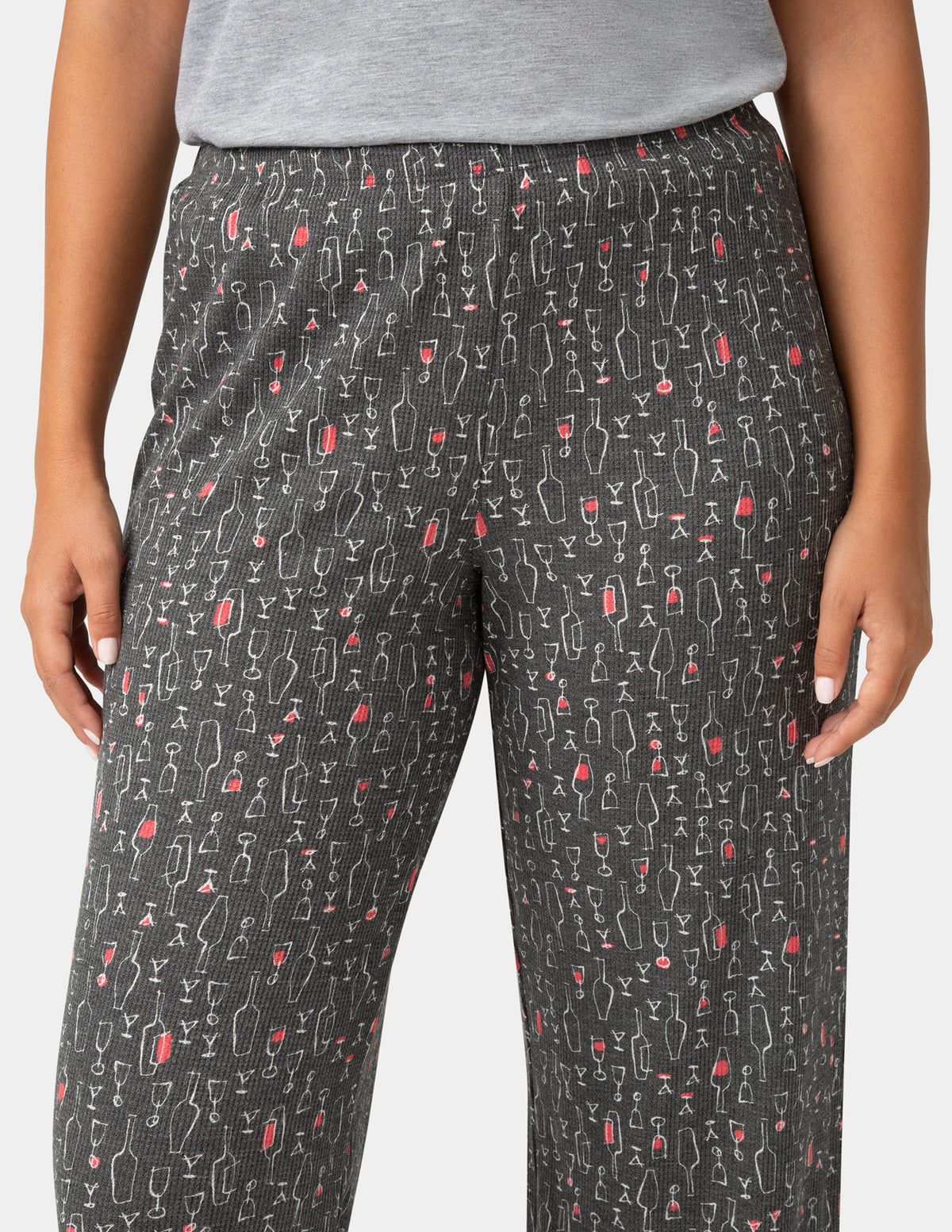 HUE Short Sleeve Embellished Pajama Set