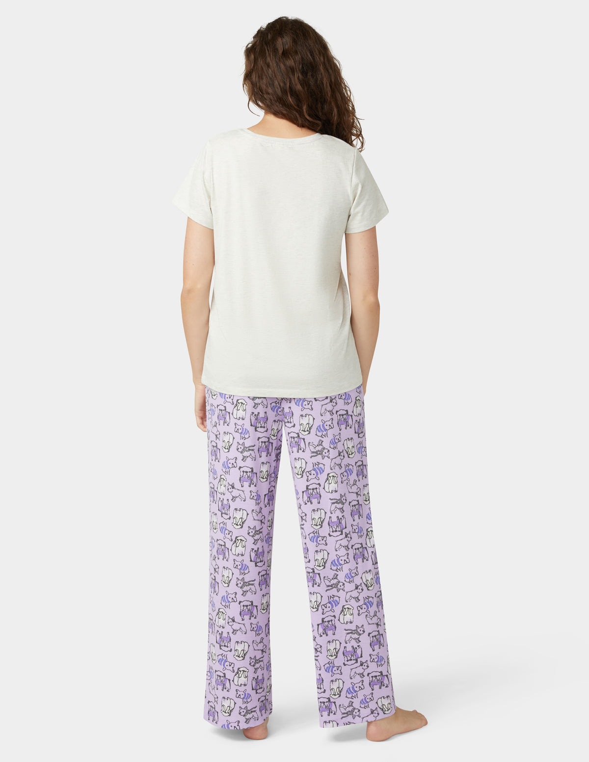 HUE Short Sleeve Embellished Pajama Set