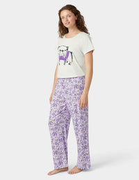 HUE Short Sleeve Embellished Pajama Set