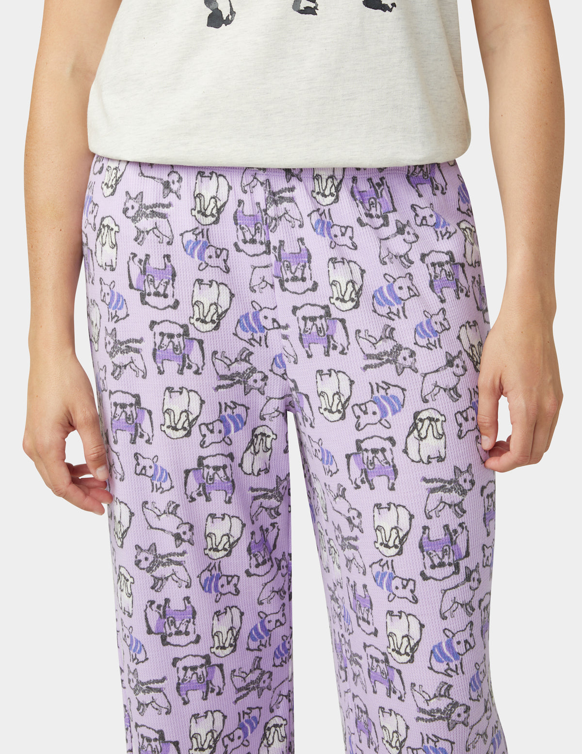 HUE Short Sleeve Embellished Pajama Set