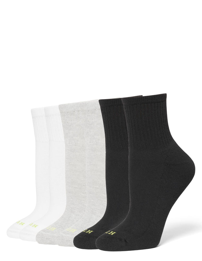 HUE Sport Mini Crew Sock 6 Pair Pack