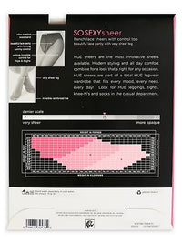 HUE French Lace Control Top Pantyhose-15 Denier
