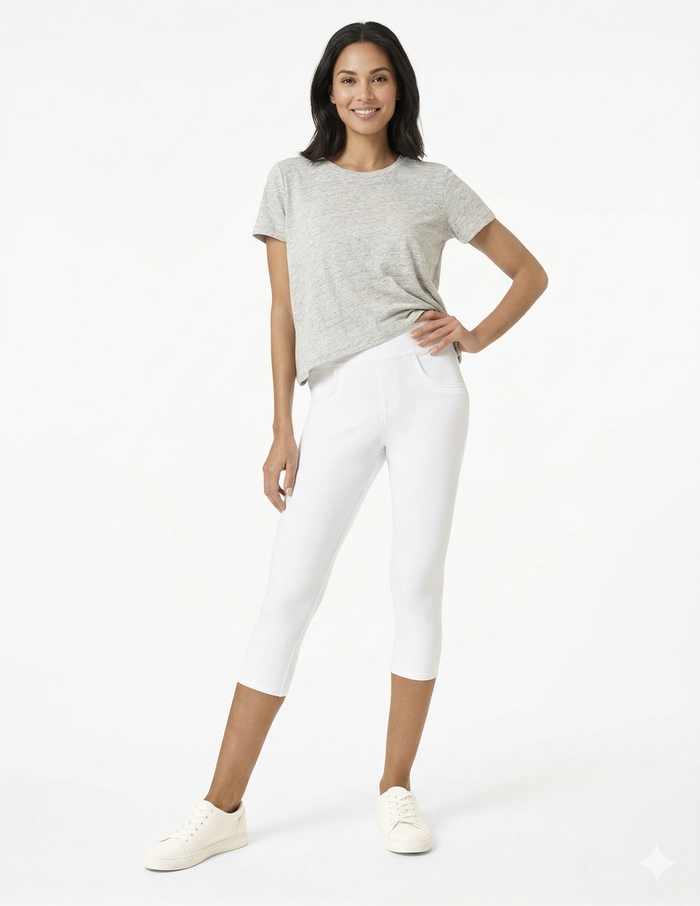 HUE Game Changing Denim Capri