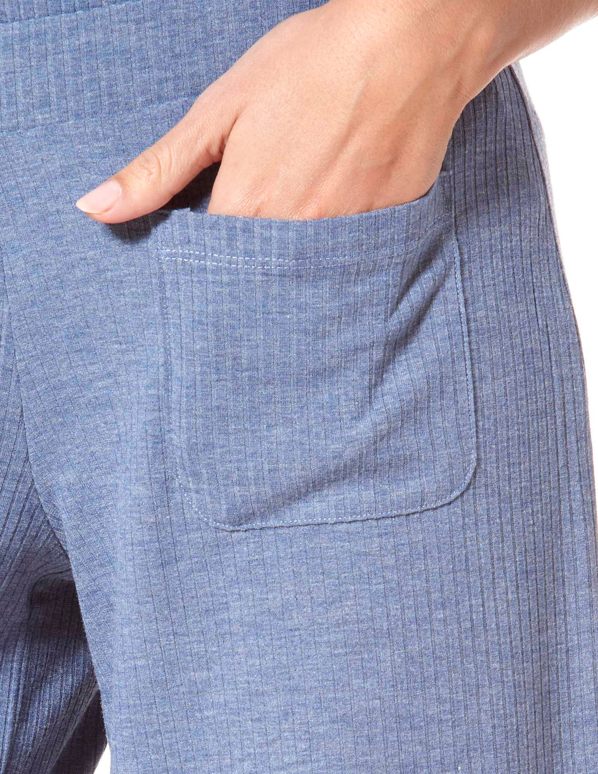 HUE Ribbed Flare Pajama Pant