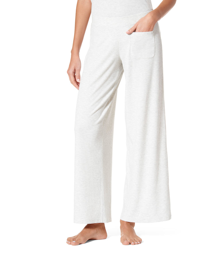 HUE Ribbed Flare Pajama Pant