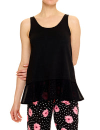 HUE Flounce Hem Scoop Neck Pajama Tank