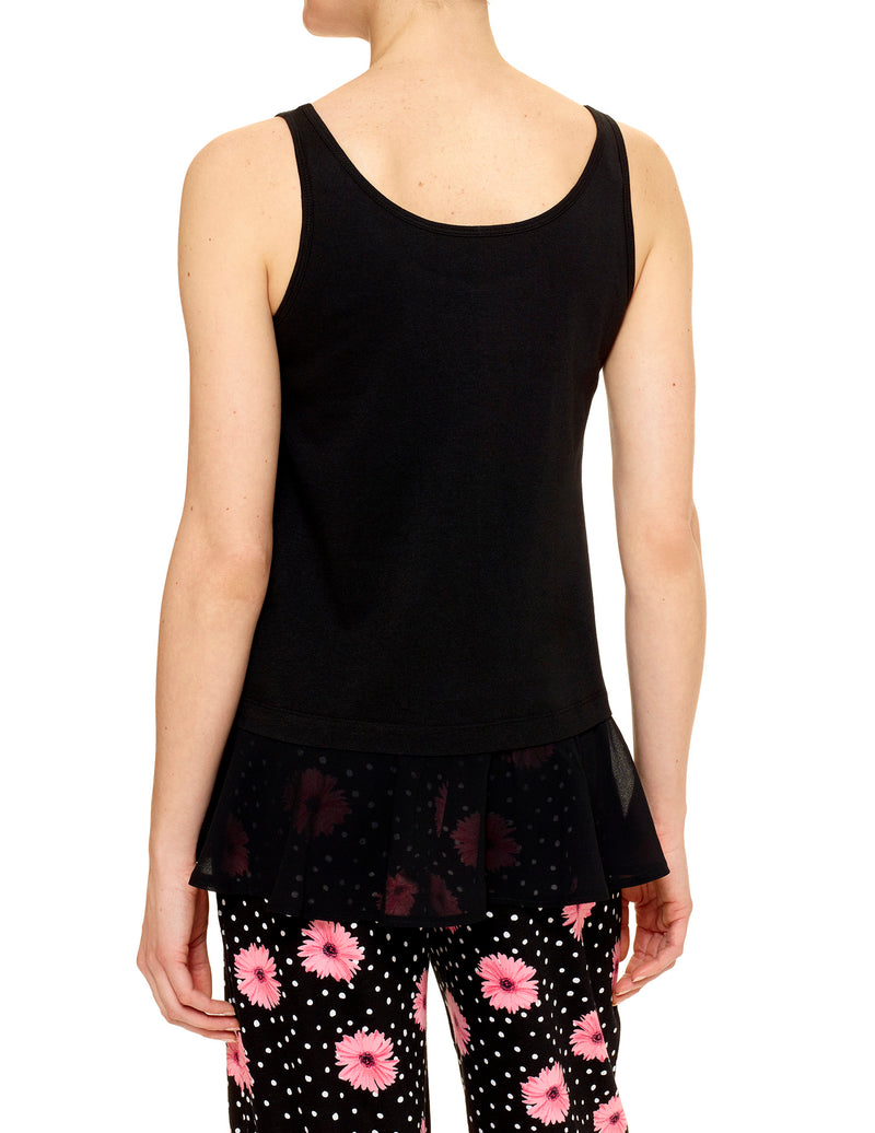HUE Flounce Hem Scoop Neck Pajama Tank