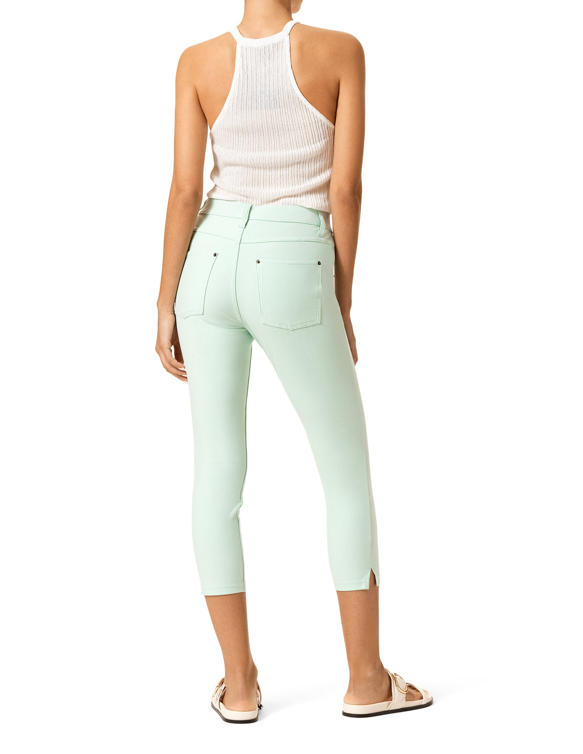 HUE Essential Denim Mid-Rise Capri Legging