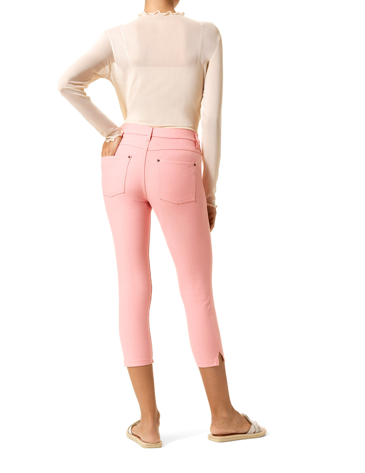 HUE Essential Denim Mid-Rise Capri Legging