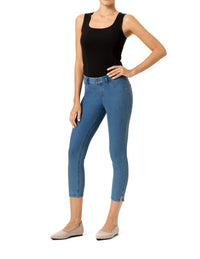 HUE Essential Denim Mid-Rise Capri Legging