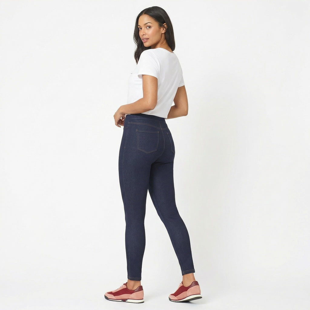 Legging en denim ultra doux taille haute HUE Curvy