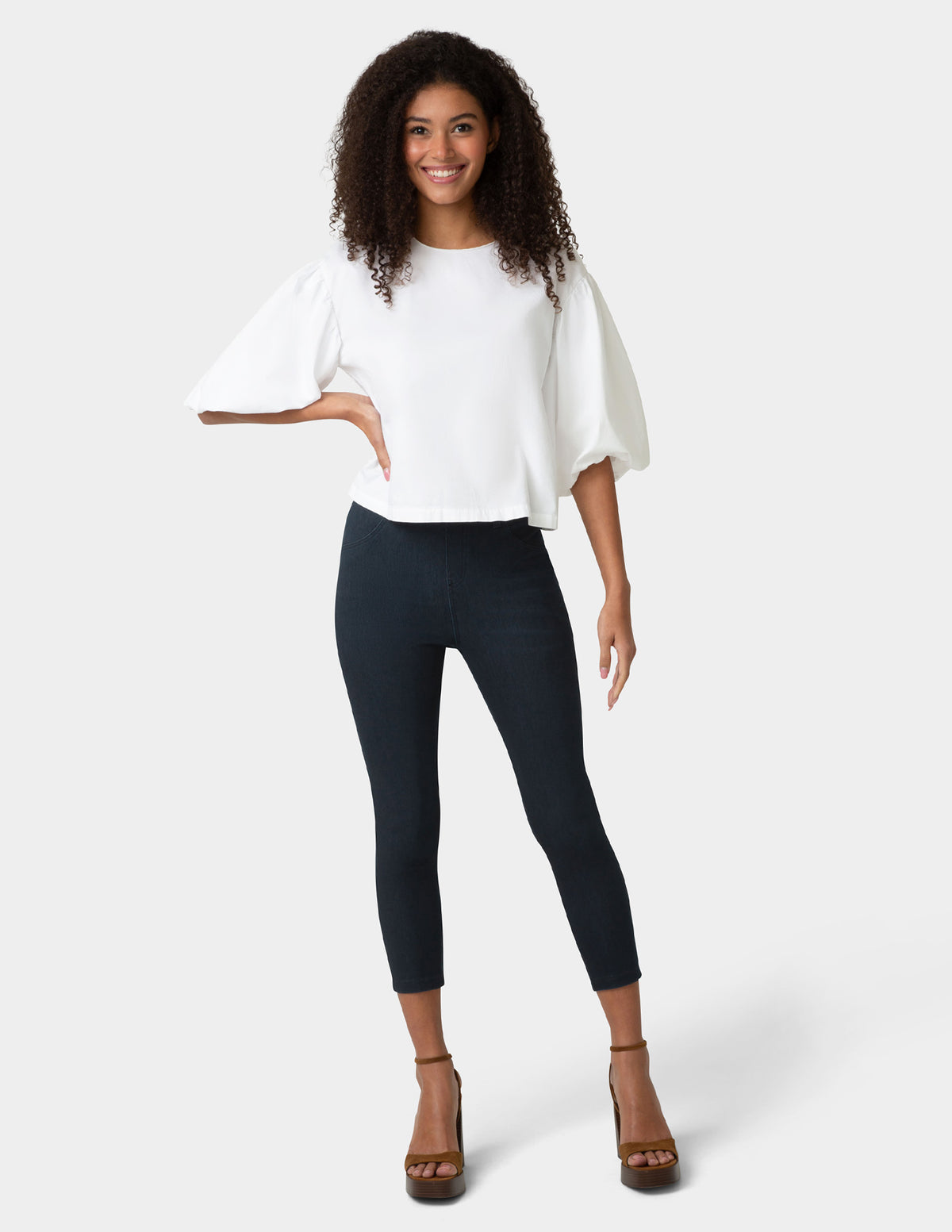 HUE Hi-Rise Ultra Soft Denim Capri
