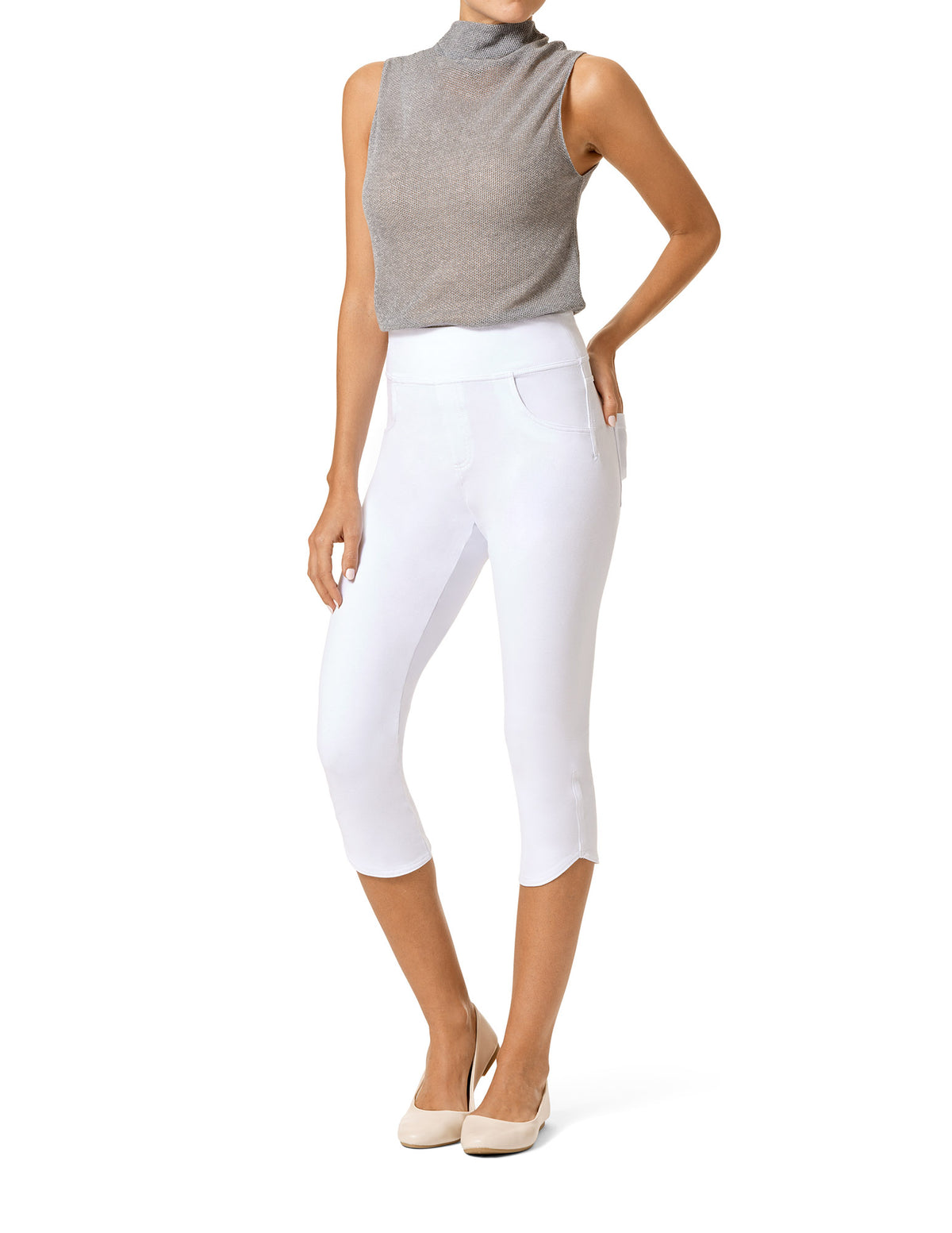 HUE Game Changing Tulip Hem Capri