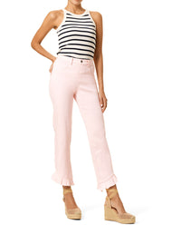 HUE Ruffle Denim Mid Rise Skimmer