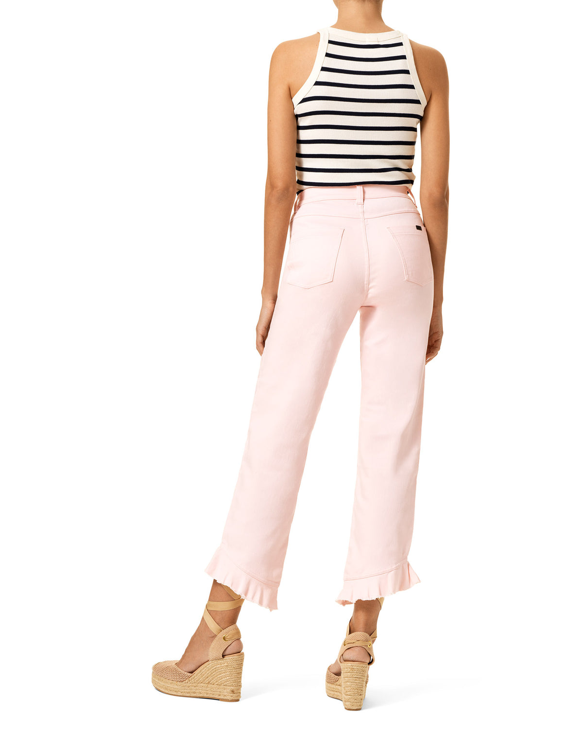 HUE Ruffle Denim Mid Rise Skimmer