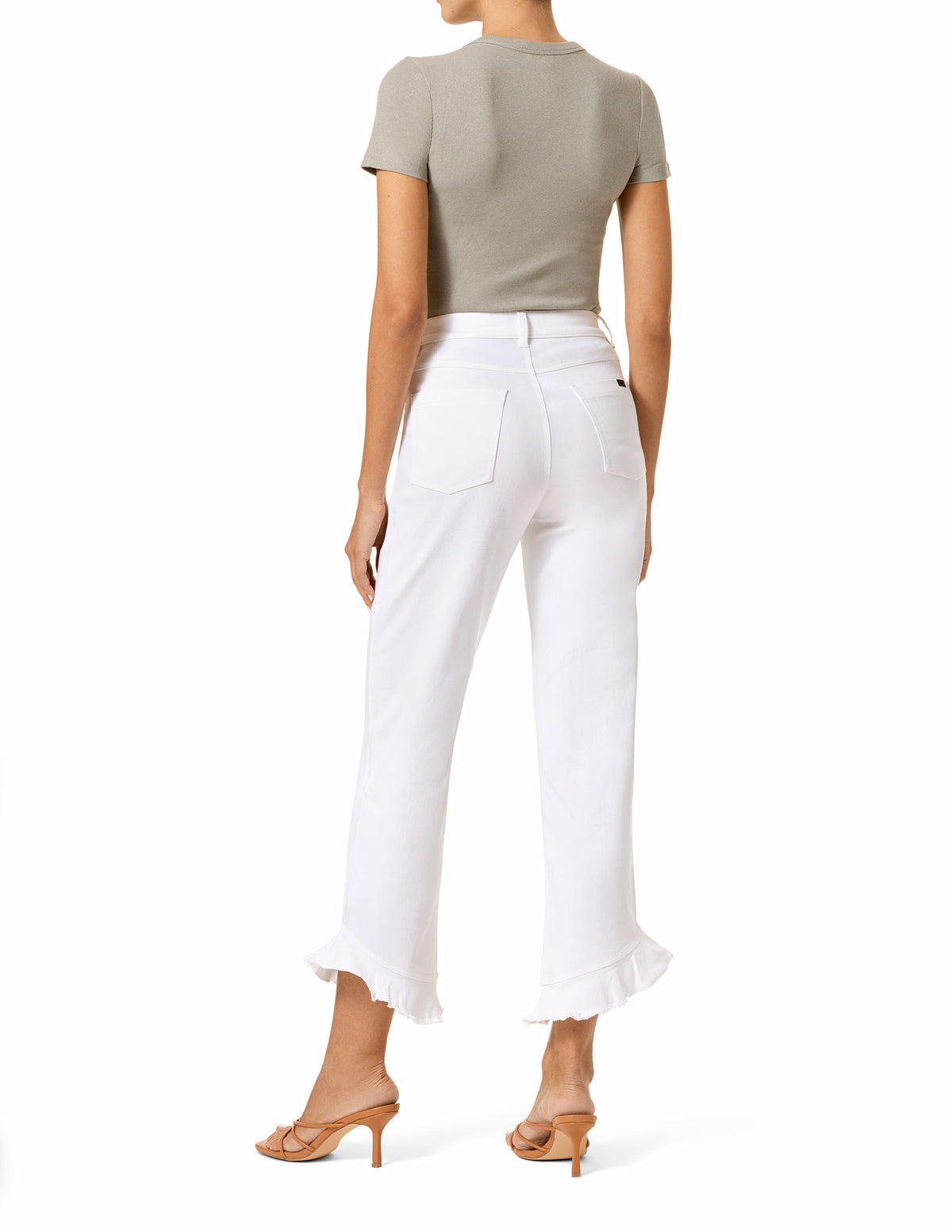 HUE Ruffle Denim Mid Rise Skimmer