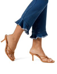 HUE Ruffle Denim Mid Rise Skimmer