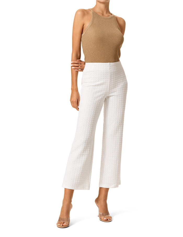 HUE Textured Ponte Cropped Flare Legging