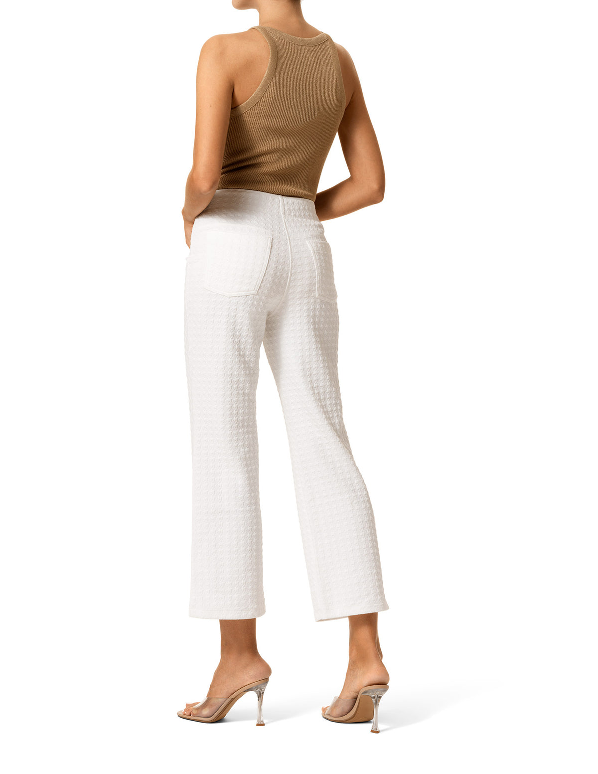 HUE Textured Ponte Cropped Flare Legging
