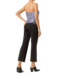 HUE Textured Ponte Cropped Flare Legging