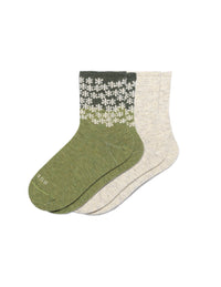 HUE Wool Blend Mini Crew 2 Pair Pack