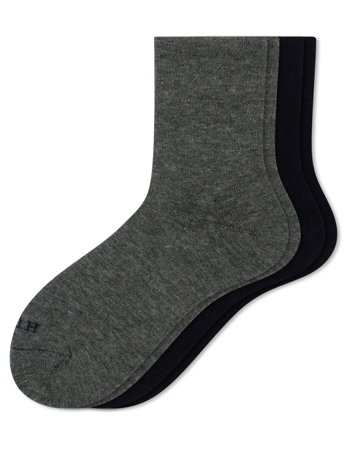 HUE Wool Blend Mini Crew 2 Pair Pack