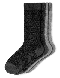 HUE Textured Wool Blend Crew 2 Pair Pack