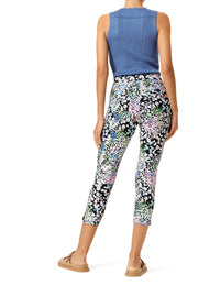 HUE Confetti Essential Denim Mid-Rise Capri Legging