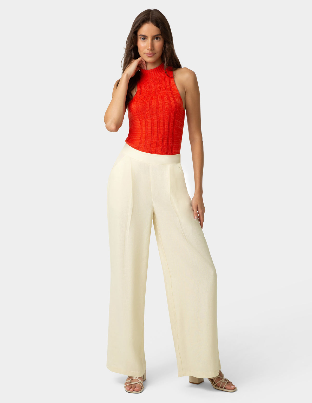 HUE Coastal Linen Palazzo Pant