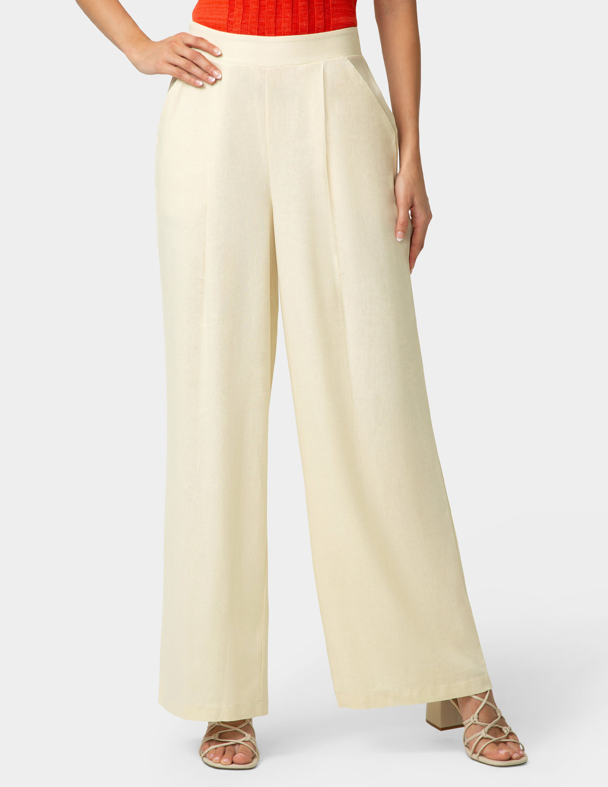 HUE Coastal Linen Palazzo Pant