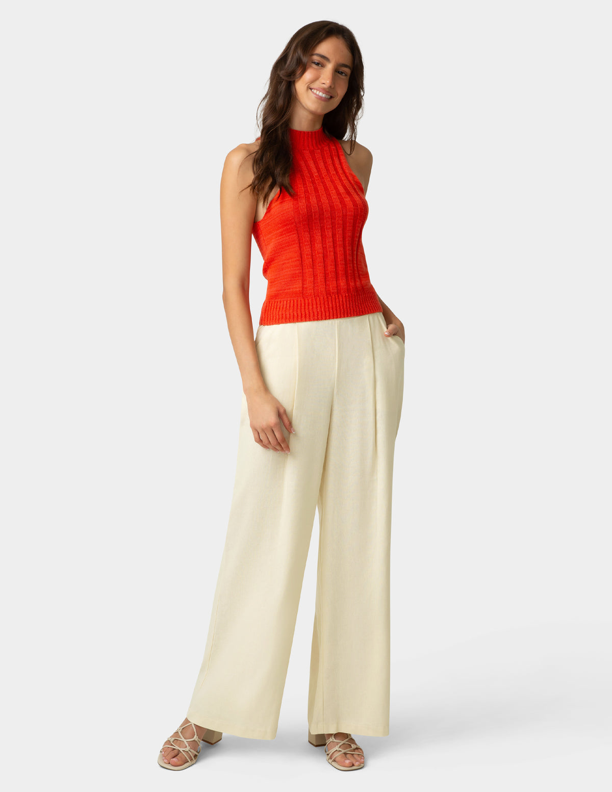 HUE Coastal Linen Palazzo Pant