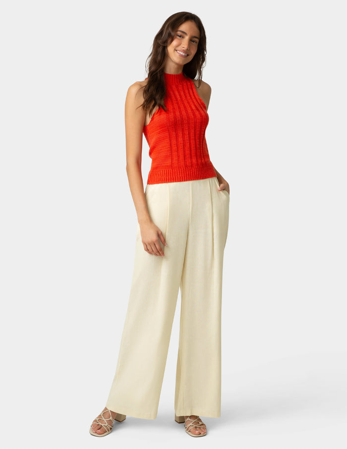 HUE Coastal Linen Palazzo Pant