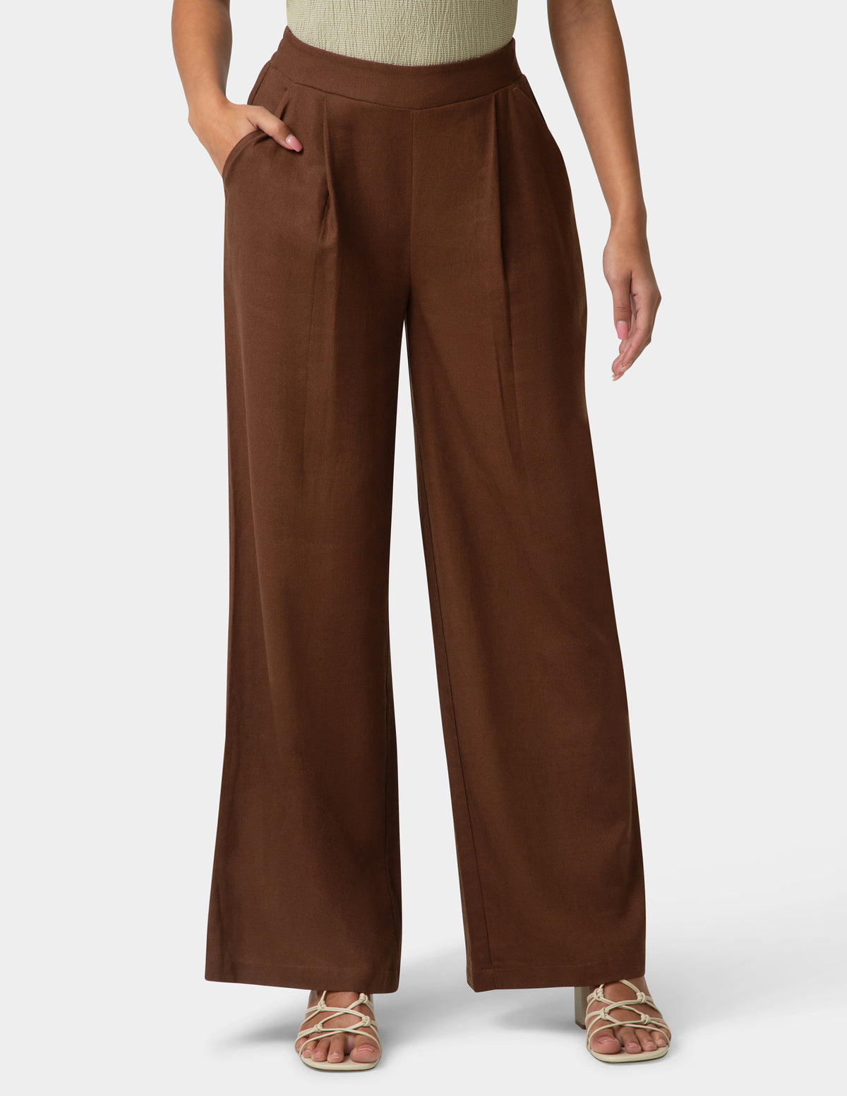 HUE Coastal Linen Palazzo Pant