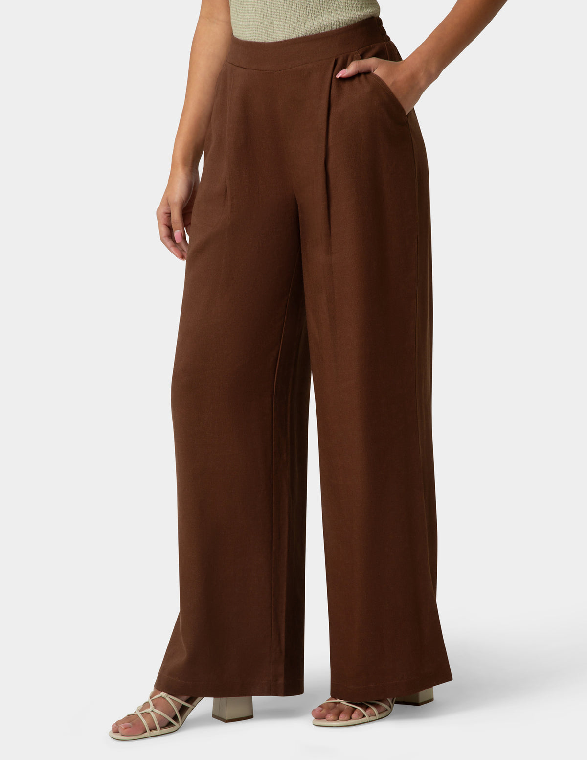 HUE Coastal Linen Palazzo Pant