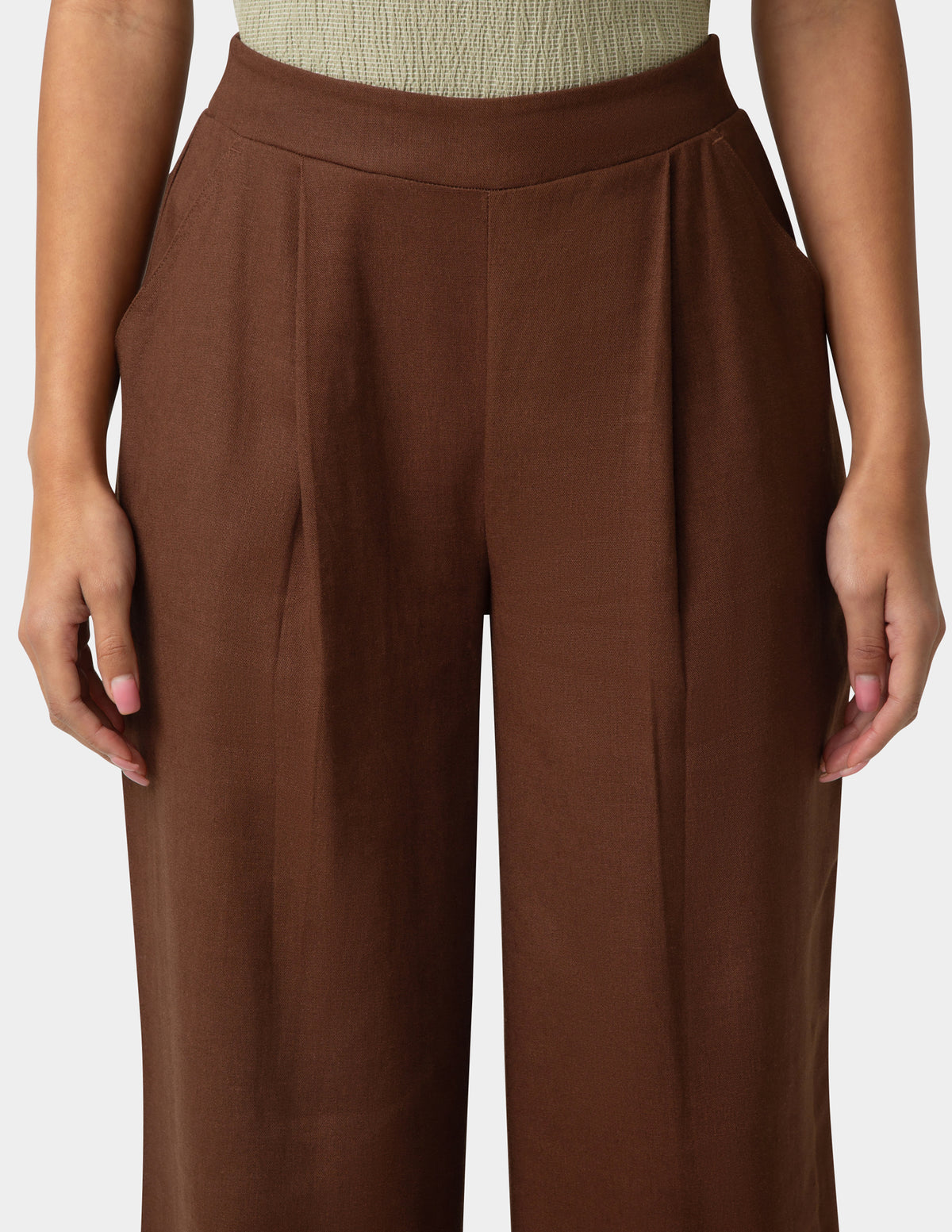 HUE Coastal Linen Palazzo Pant