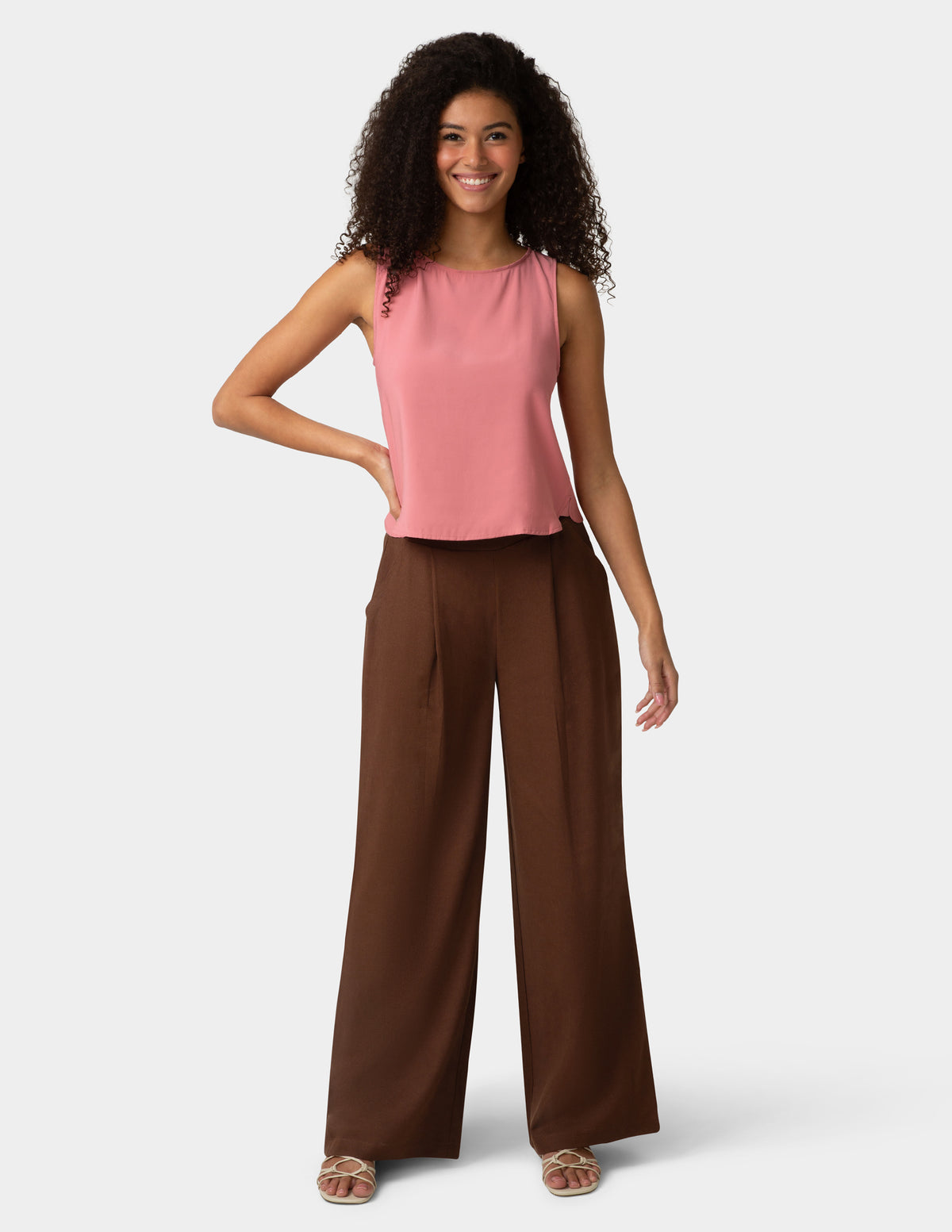HUE Coastal Linen Palazzo Pant