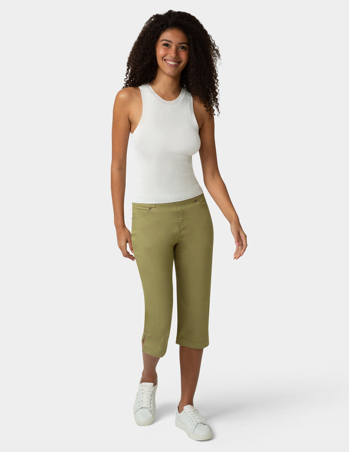 HUE Crosshatch Denim Pedal Pusher