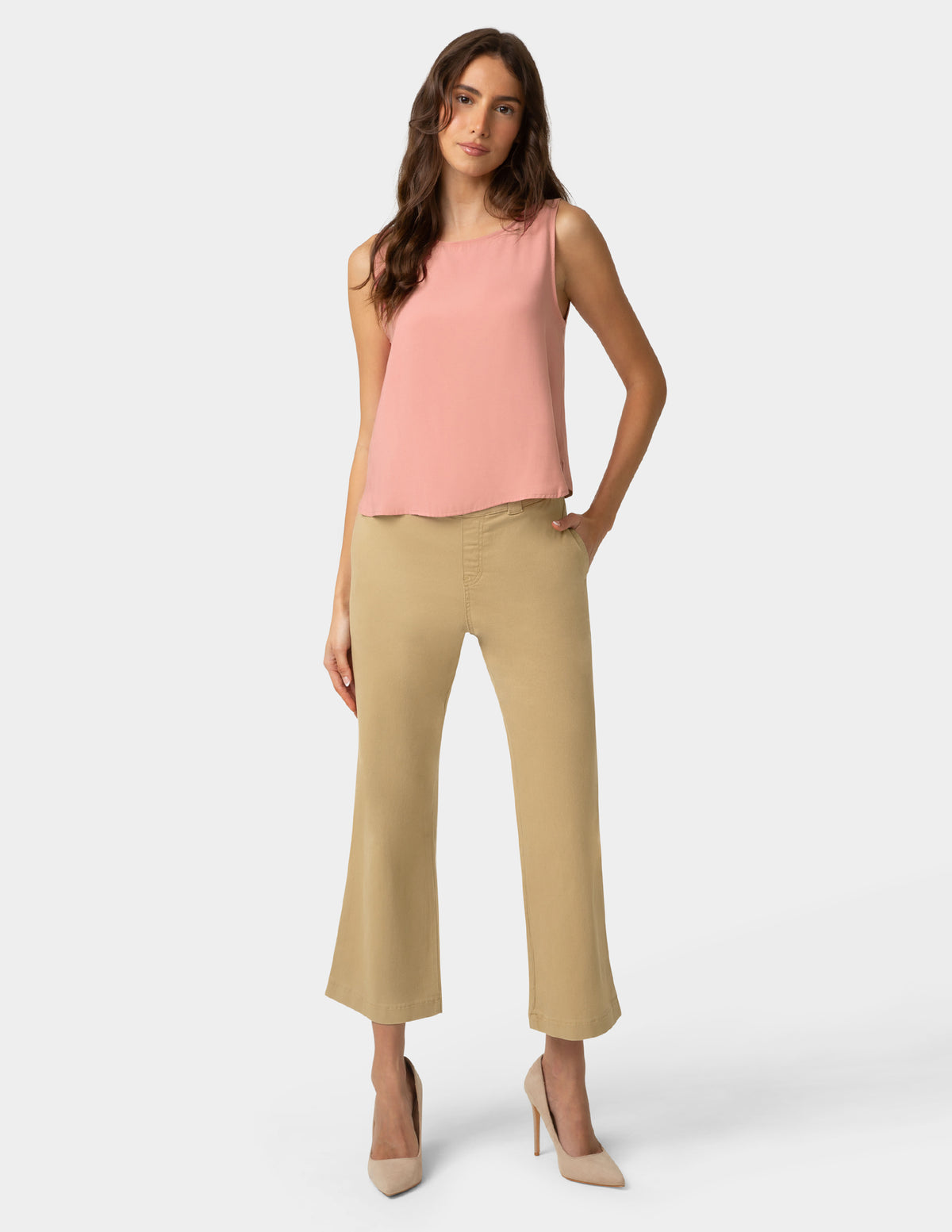 HUE Ultra Stretch Chino Kick Flare