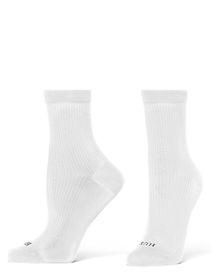 HUE Silk Blend Sheer Rib Anklet