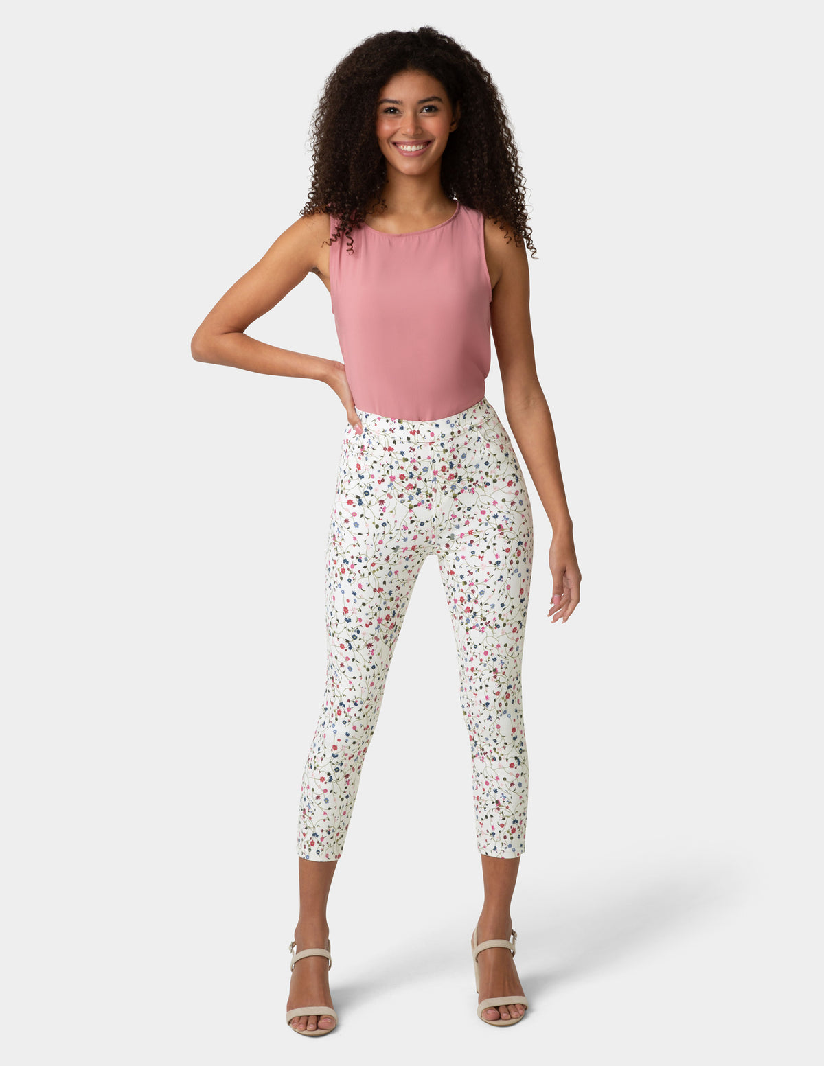 HUE Floral Ultra Soft Denim Capri