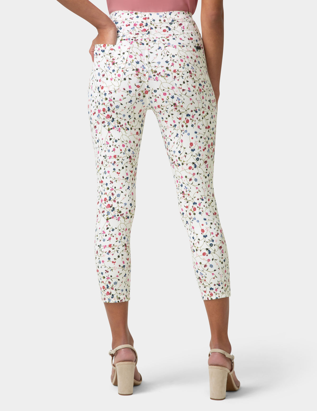 HUE Floral Ultra Soft Denim Capri