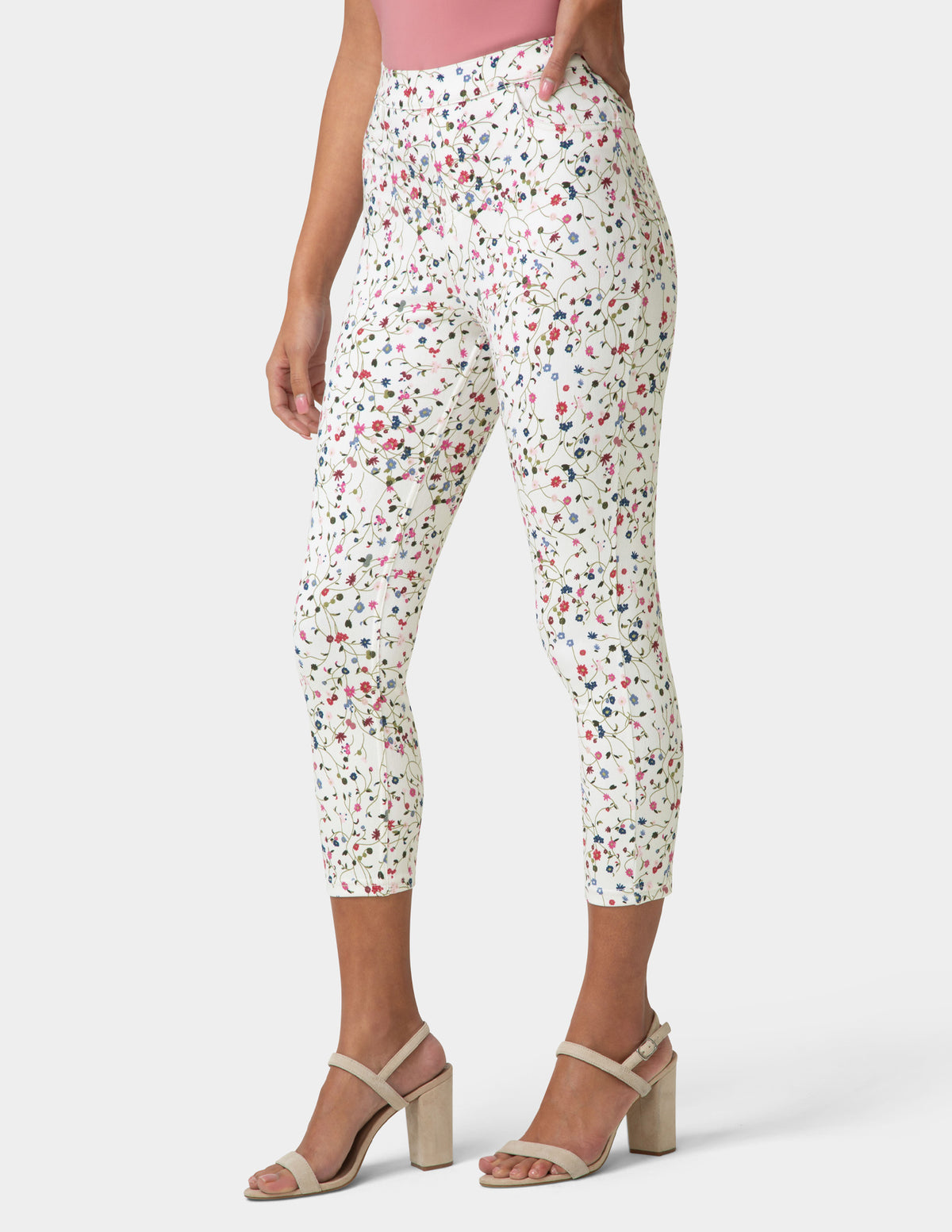HUE Floral Ultra Soft Denim Capri