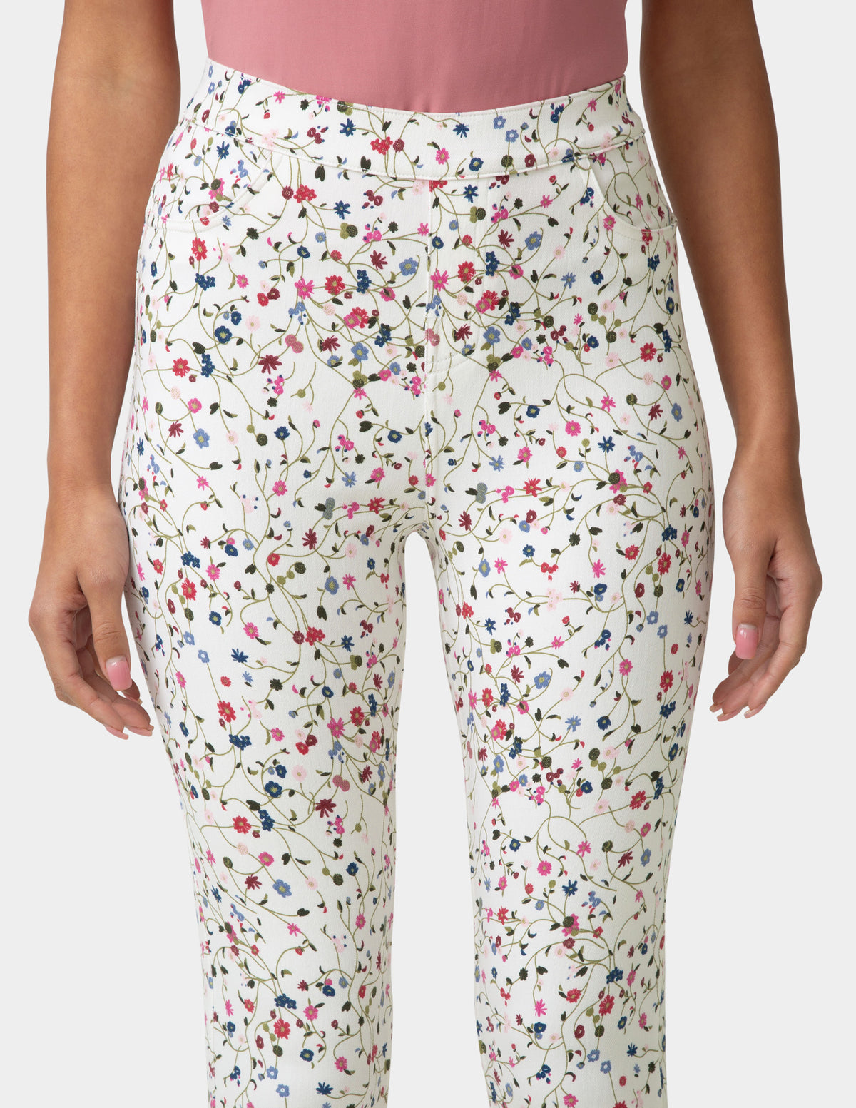 HUE Floral Ultra Soft Denim Capri