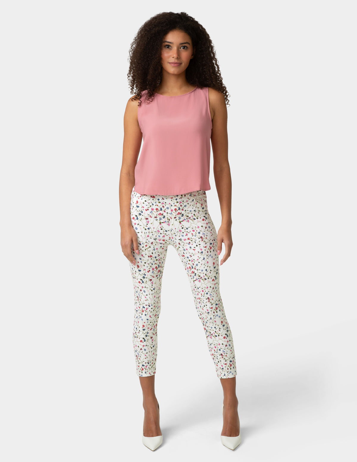 HUE Floral Ultra Soft Denim Capri