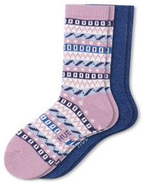 HUE Geo Stripe Boot Sock 2 Pair Pack