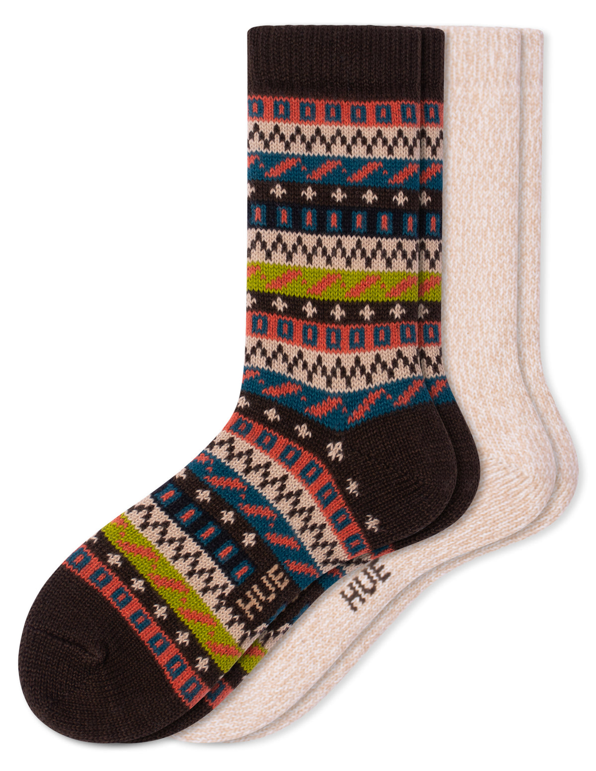 HUE Geo Stripe Boot Sock 2 Pair Pack