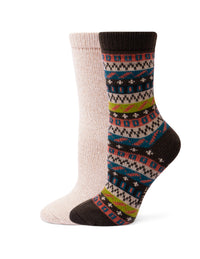 HUE Geo Stripe Boot Sock 2 Pair Pack