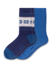 HUE Snowflake Border Boot Sock 2 Pair Pack