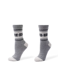 HUE Snowflake Border Boot Sock 2 Pair Pack